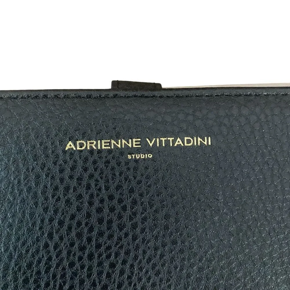 Adrienne Vittadini Black Leather Clutch
